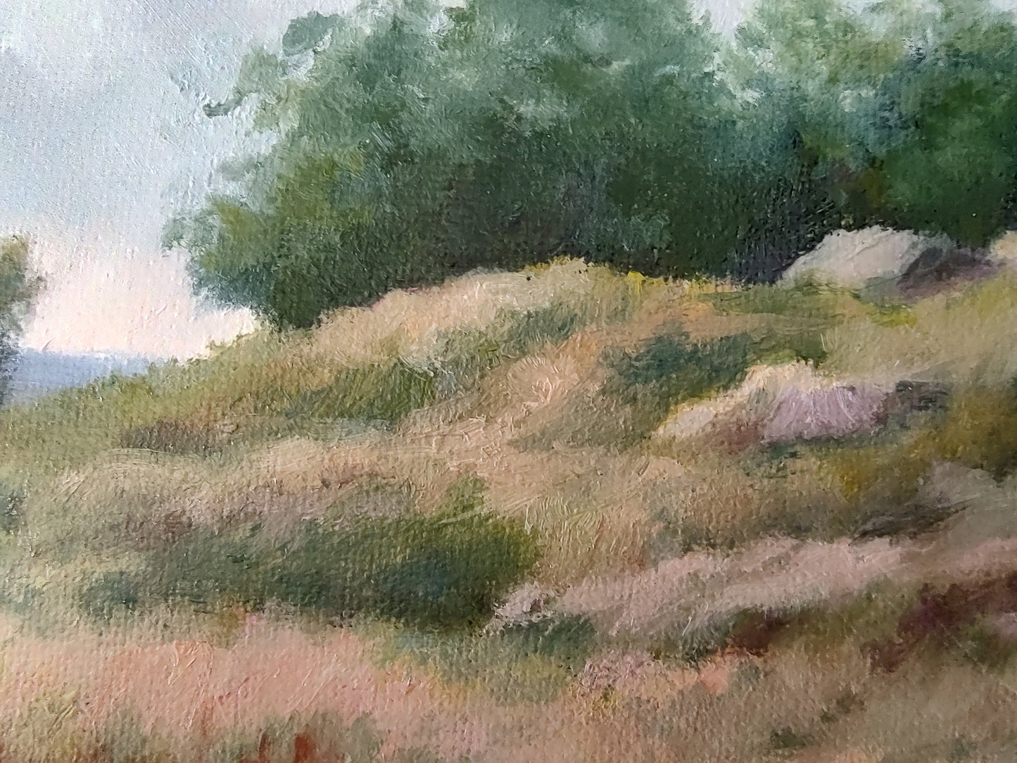 Chance of Rain, Original Small Landscape Painting 5 x 7 Unframed