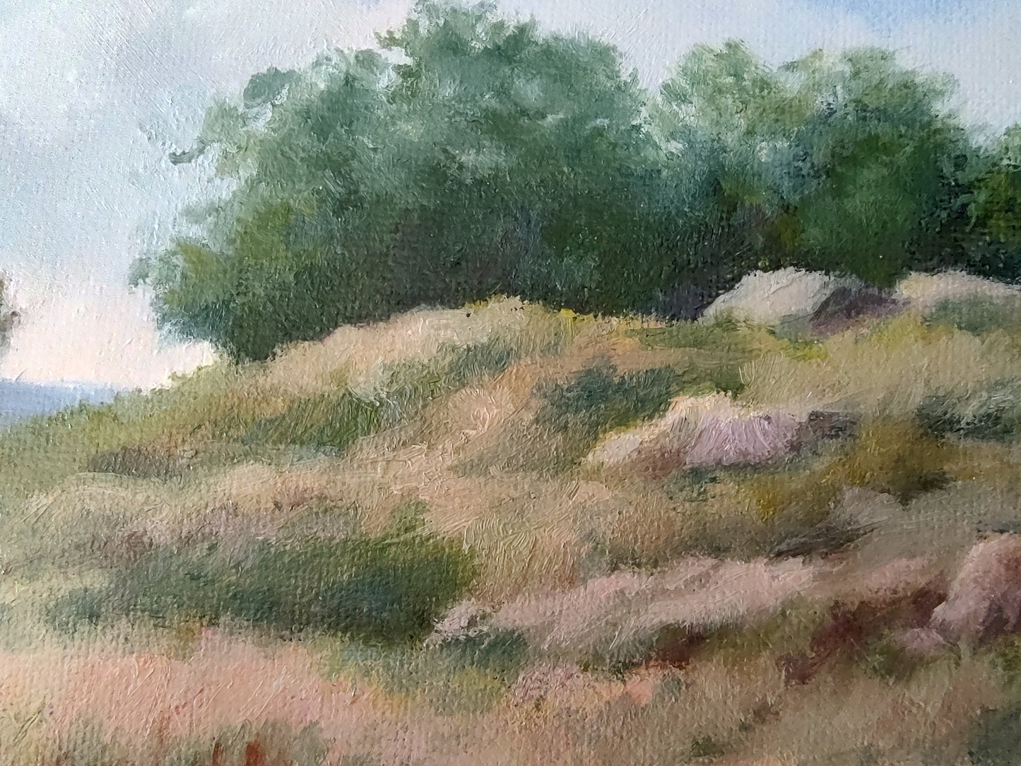 Chance of Rain, Original Small Landscape Painting 5 x 7 Unframed