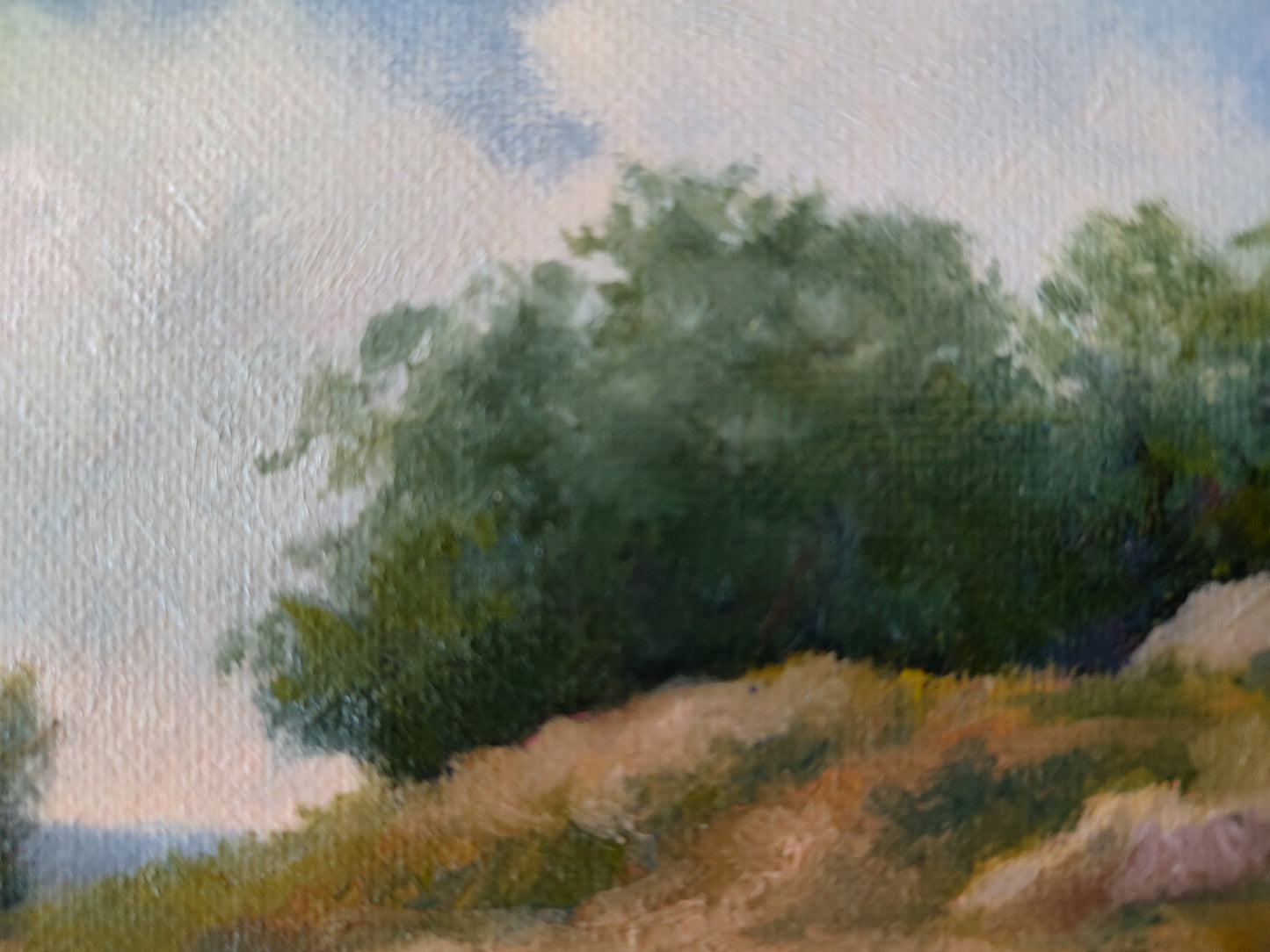 Chance of Rain, Original Small Landscape Painting 5 x 7 Unframed