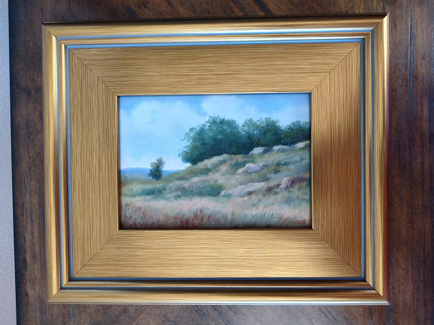 Chance of Rain, Original Small Landscape Painting 5 x 7 Unframed