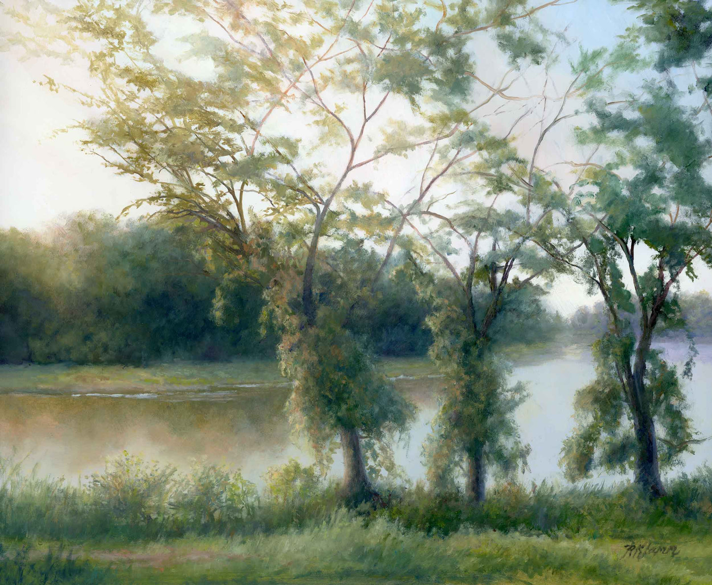 Mystic Morning, Original Landscape Oil Painting 16 x 20