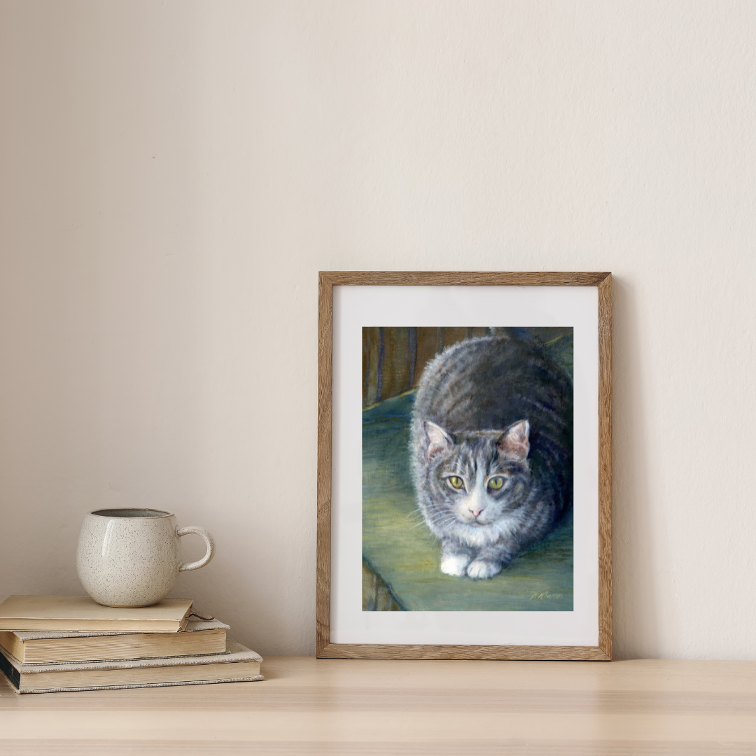 Sitting Pretty, Cat Fine Art Giclee Print