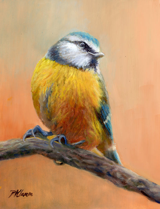 The Blue and Gold, Oil Painting 10 x 8