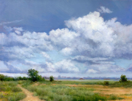 Clouds and Fields, Fine Art Giclee Print