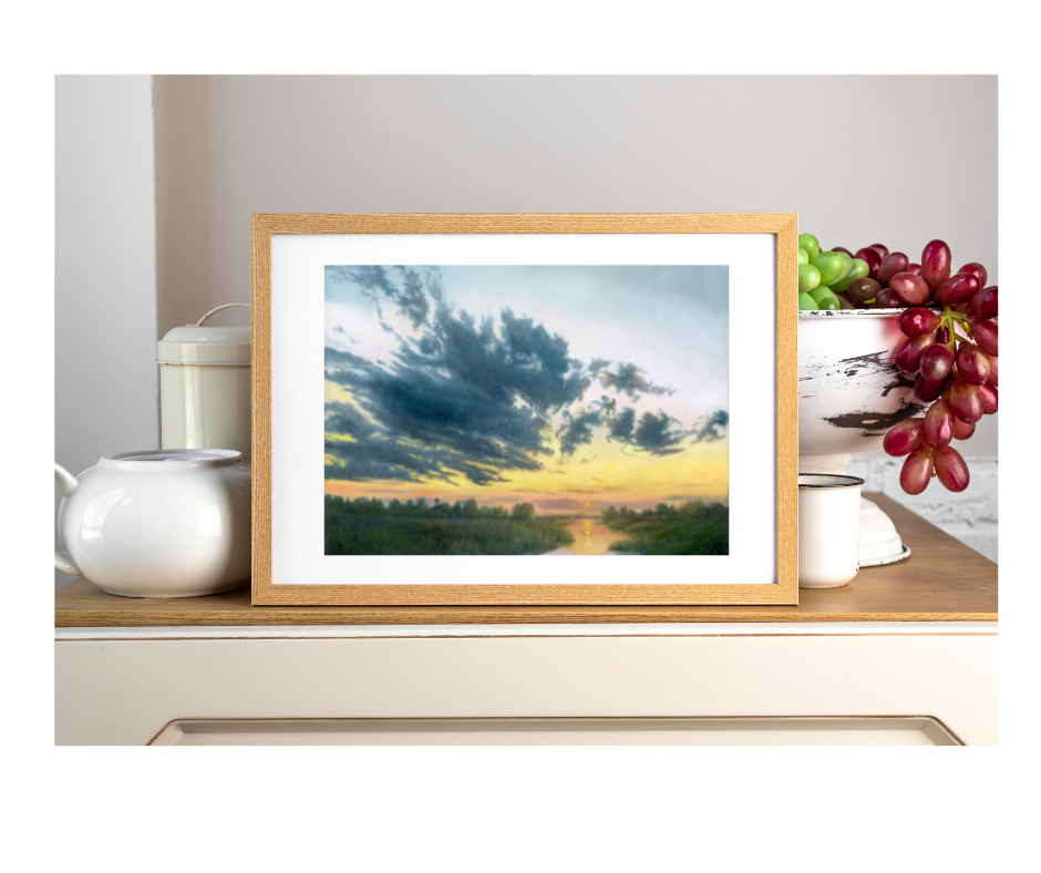 Evening Serenity Sunset, Fine Art Giclee Print
