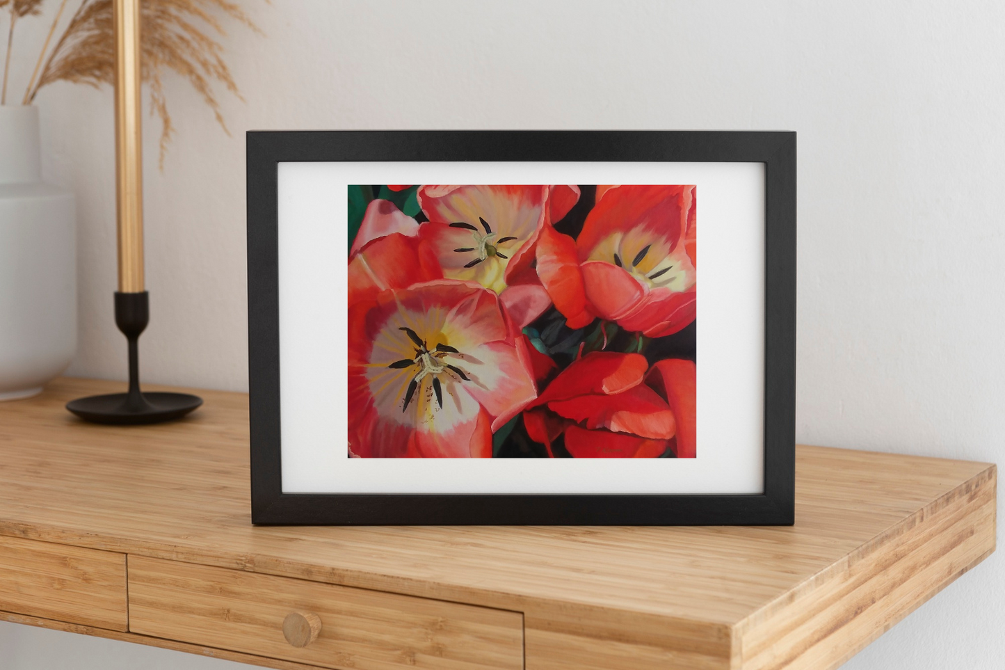 Light Falling on Tulips, Fine Art Giclee Print
