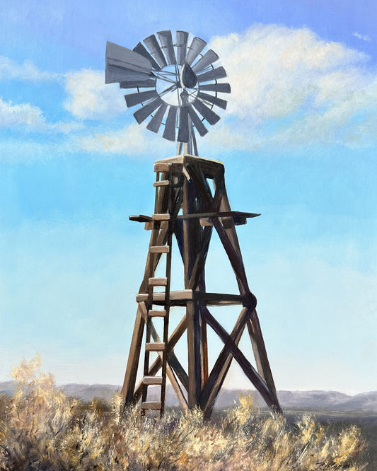 The Wooden Windmill, Fine Art Giclee Print
